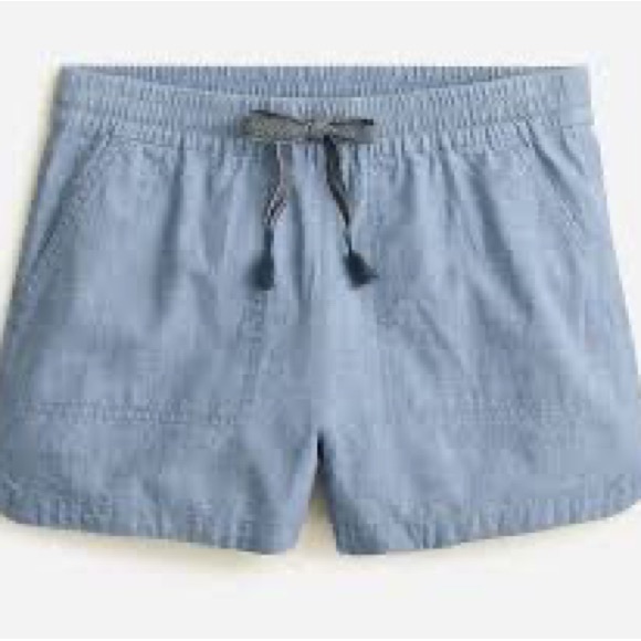 JCrew seaside pull on shorts in chambray - Picture 7 of 9
